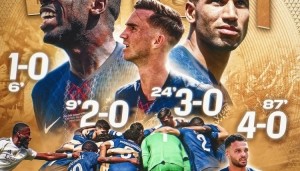 4比0击沉银河战舰！巴黎社媒晒海报庆祝：多么伟大的胜利！